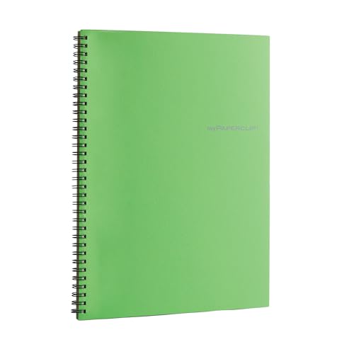 Image of myPAPERCLIP NeoWiro B5 Spiral Ruled Notebook | 160 Pages, 80 GSM, 250 GSM Soft Cover, B5 (6.93 x 9.84 in) | Wiro Bound | Green