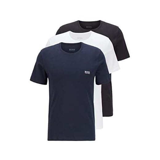 BOSS T-shirt för män RN 3P CO T-tröjor av bomull i trepack
