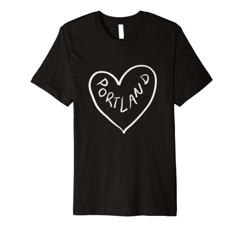 31EpyT7f2GL._SL500_ Portland City Love Heart Oregon State Design Premium T-Shirt