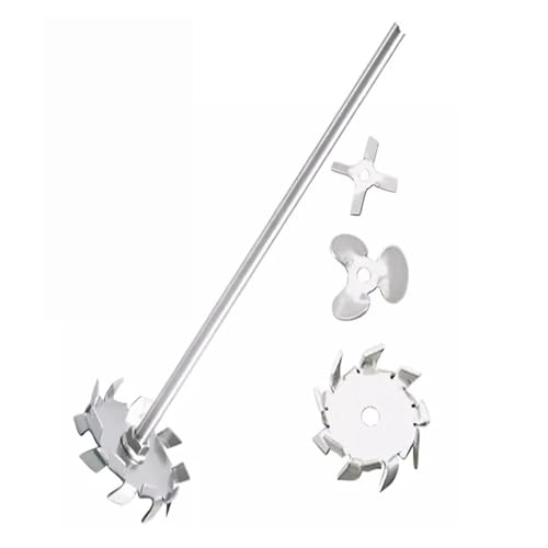 WKEWANG - WKEWANG 1 Set Laboratory 304 Stainless Steel Tooth Disc Stirrer, Dispersive Disc Shaker with Stirring Rod (30 x 6 x 250 mm)