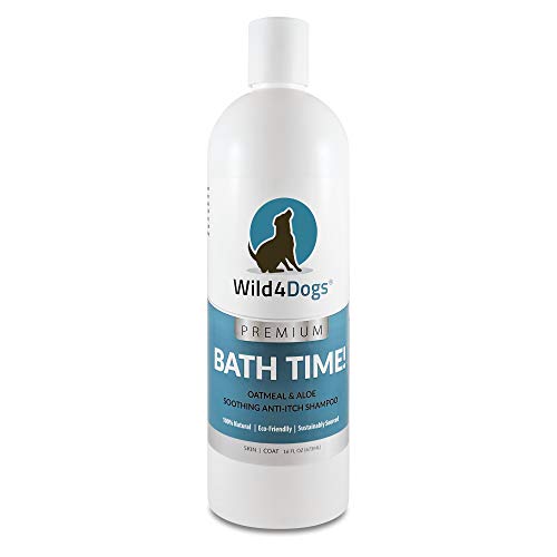 Wild 4 Dogs Premium Oatmeal & Aloe Shampoo for Dogs and Puppies - for a Fresh and Clean Dog - Natural Ingredients, No…