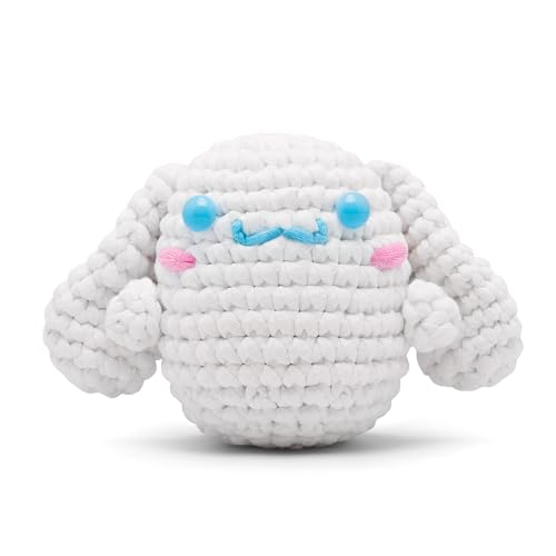 The Woobles Hello Kitty Crochet Kit - Beginners Wooble Crochet Animal Kit Crafts with Easy Peasy Yarn as seen on Shark Tank - with Step-by-Step Video Tutorials (Cinnamoroll)