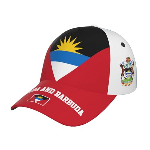 peiyeety Casquette de Baseball Drapeau National pour Hommes et Femmes, Style Trucker, Drapeau d'Antigua-et-Barbuda