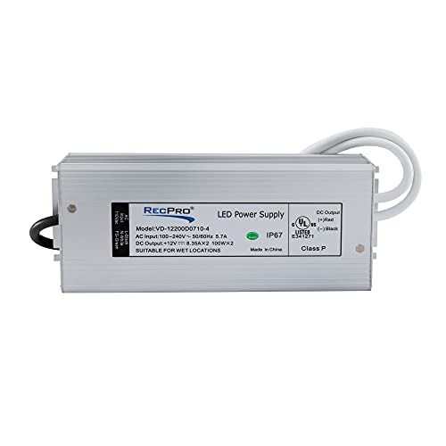 Image of RecPro 100W LED Power Supply | 120V AC to 12V DC | IP67