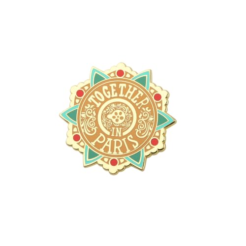 PLITI Princess Inspired Gift Musical Lover Gift Together Paris Flower Brooch Pin For Princess Fans (together wreath pin)
