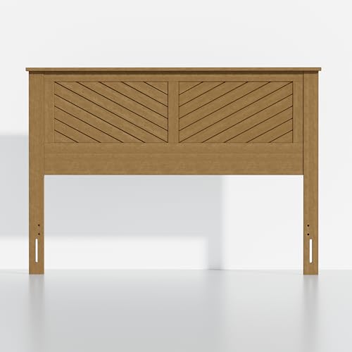 ComfIQ Serene Queen Diagonal Panel Headboard Stained Pine