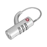 AKOOSY Candado de Combinación con Cable de Acero para Equipaje Cerradura Reajustable de Dígitos Diseño Ligero y Seguro para Maletas Mochilas Taquillas y Cajas de Herramientas Viajes