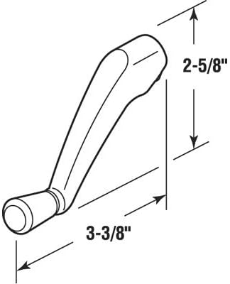 White Folding Roto-Drive Crank Handle