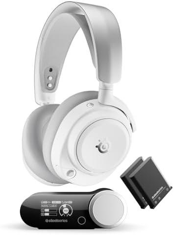 SteelSeries Arctis Nova Pro Omni Headset Sem Fio, Branco, com ANC...