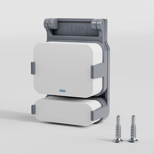 Garage Door Bracket for SimpliSafe Alarm Contact Sensor | Secure Mount with Quick-Snap Clip & Screws | Easy Install Accessory (Sensor Not Included)