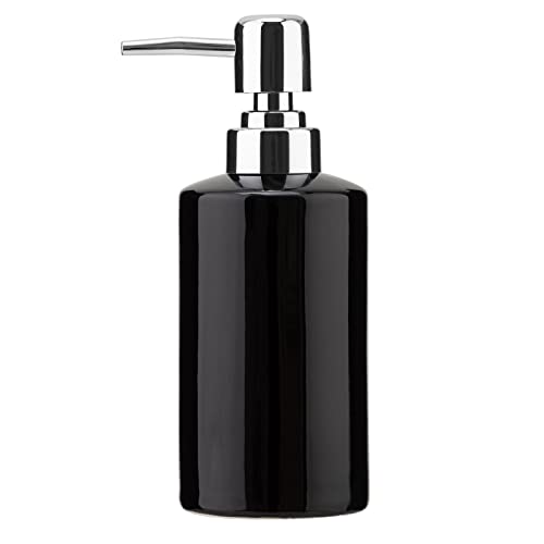Image of FE Soap Dispenser, 300ml /10oz Ceramic Liquid Soap Pump Dispenser, Refillable Dish Soap Dispenser for Kitchen Bathroom Washroom (Black)