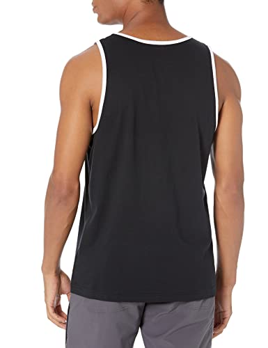 Amazon Essentials Men's Regular-Fit Tank Top, Black/White, Large #TOP1