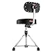 Gibraltar Drum Throne with Adjustable Height Motorcycle Seat & Backrest, Double-Braced Drum Stool, Comfortable Supportive Cushion for Drummers, Studio or Stage Use (9608MB)