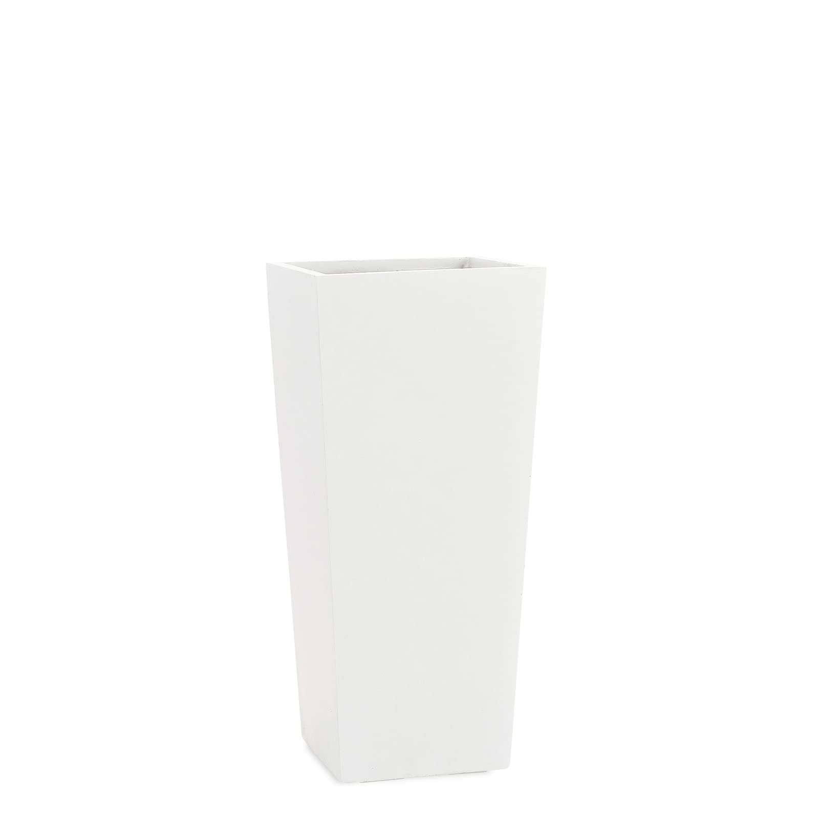 Pflanzwerk® Fioriera Vaso da Fiori Conic 70x33x33cm Bianco *Resistente al Gelo* *Europea di qualità* *Protezione UV*