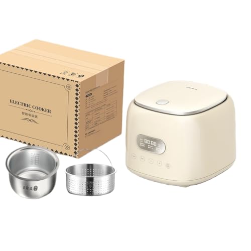 AOUMK 炊飯器 24時間予約 インテリジェント保温機能 一人用小型 多機能 炊飯 スープ作り 2.5L大容量 省エネ 早炊き 1-2人用 8メニュー 110V 軽量 持ち運びやすい お手入れ簡単 白米/玄米/無洗米/全粒米/お粥 (ステンレスライナー