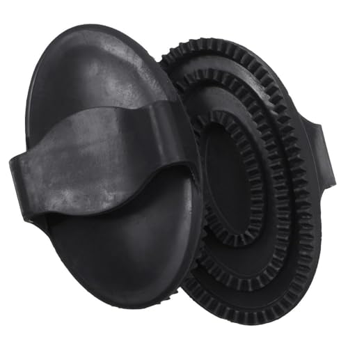 Tough1 Large Rubber Curry Comb - Black