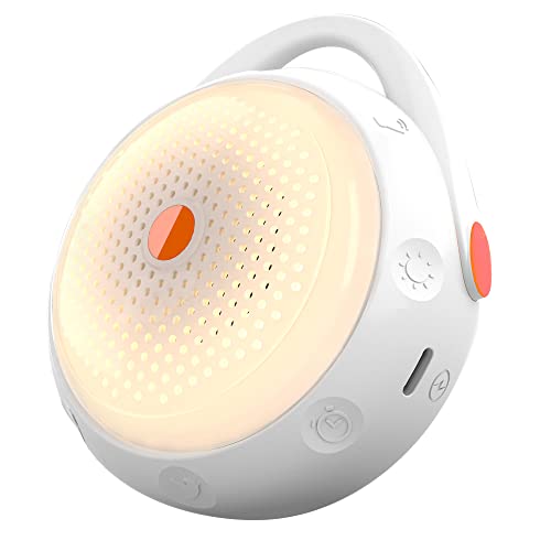 Image of Portable White Noise Machine Baby, elesories Sound Machine Baby with Nursery Night Light,12 Soothing Sounds and USB Rechargeable Travel Baby, Child Lock, Baby Sound Machine for Adults Baby Sleeping