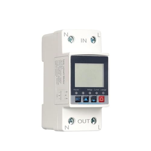 Medidor de energía del disyuntor de 63A de 110V 220V para protección contra sobrecorriente