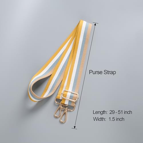 Image of chushui Woven Stripe Purse Straps,Replacement Crossbody Wide Shoulder Adjustable Strap for Bag Handbags