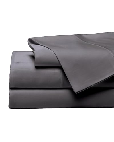Cozy Earth Luxury Bed Sheet Set - 100% Viscose from Bamboo Fabric, Ultra-Soft & Breathable, Fits Regular & Deep Pocket Mattresses up to 20' - 4 Pieces Queen Sheet Set Charcoal Grey