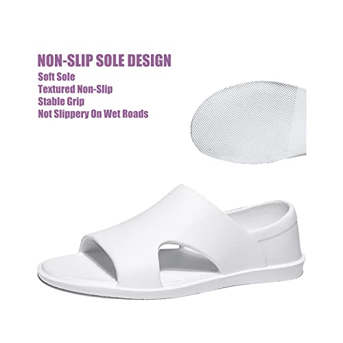 DirraBra Men's Open Toe Leather Loafer Cutout Beach Sandals Fashion Slip On Soft Slipper Walking Driving Shoes Breathable Walking Outdoor Lightweight Casual Shoes3