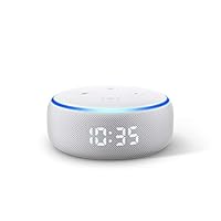 Echo Dot (3&ordf; generazione) - Altoparlante intelligente con orologio e Alexa - Tessuto grigio chiaro