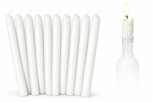 Funny Guy Mugs Drip Candles 12 Pack White Dripping Wax Candles 6.5 Unscented Tapers for Bottle Drip Dcor & Statement Centerpiece