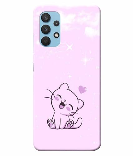 Image of Printed Hard Back Case Cover & Compatible for Samsung Galaxy A33 5G / SM-A336EP, Samsung A33 5G | Cute Cat Vector (Multicolor) - D1189