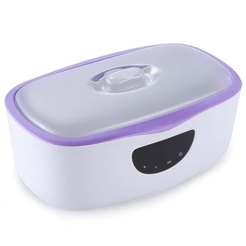 RVUEM Kit Calentador De Parafina, Calentador Profesional De Parafina De Gran Capacidad (4000 Ml), MáQuina De Parafina para Hogar, con Control TáCtil Led, para Hidratar Manos Y Pies,Púrpura