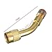 Solenoid Valve 45/90/135 Degree Angle Brass Air Tyre Wheel Valve Stem with Extension Adapter Truck Bike Motorcycle Cycling Accessories(45)
