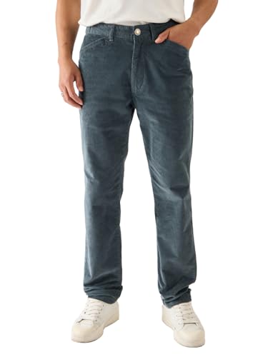 Image of The Souled Store Men and Boys Buttoned Regular Fit Cotton Blend Corduroy Pants
