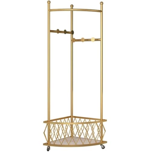 FGXHHS Perchero de pie para recibidor, de Metal, con Cesta de Almacenamiento, Organizador de Ropa Independiente para Entrada (Color: B, tamaño: 170 cm)