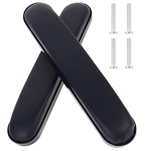 VALICLUD 2個汎用車椅子用短腕肘掛けパッド 軽量スポンジクッション レザー オックスフォード素材 快適耐久性 安定装着 青 患者ケア補助用品