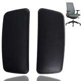 Arm Pads Caps Replacement, Chair Armrest Pads Compatible with Haworth Zody Office Chair 1 Pair (Black)