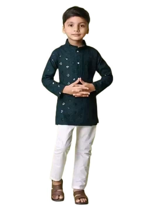 Image of Baby Boys Cotton blend dress for summer season and all seasons ||Tikki punjabi,d,1,V,