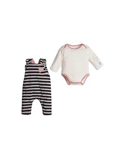 Ensemble fille GUESS haut de gamme avec salopette et body White Clay