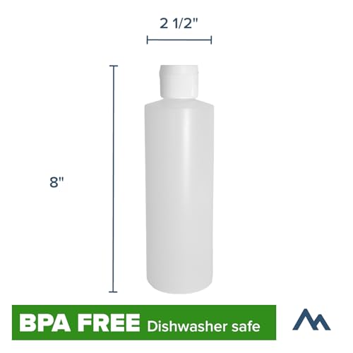 Pinnacle Mercantile 16 Oz Plastic Squeeze Bottles Made in USA with Flip Cap Set of 6 Empty2