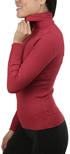 Image of ToBeInStyle Women's Classic Knit Fold Over Turtleneck Pullover