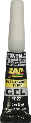 The Beadsmith ZAP Gel Jewelry Adhesive - 3g(.10 Oz) Precision Tip Super Glue for Crafting, Beading & Repairs, Extra Thick, Fast-Curing Formula