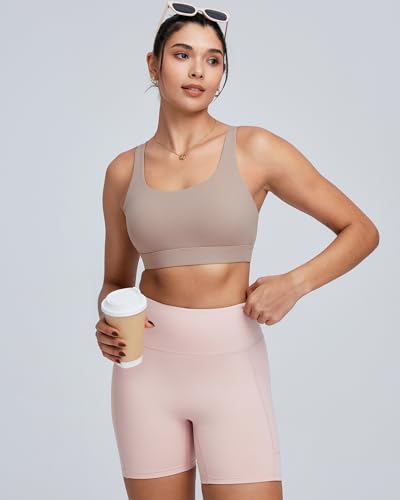 Image of RUNNING GIRL Sports Bra for Women High Support, Molded Cup High Impact Sports Bras with Sewn in Pads Workout Running Bra