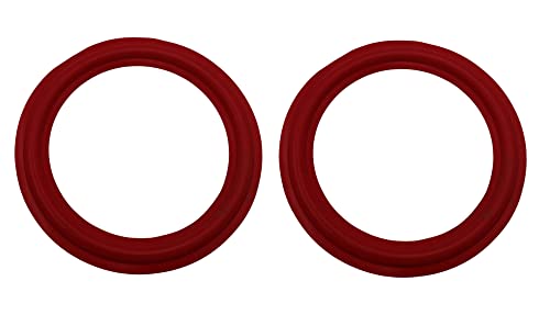 IMC Audio Red 12 inch Rubber Speaker Foam Edge Subwoofer Surround Rings Replacement Parts for Speaker Repair or DIY 2 Pieces