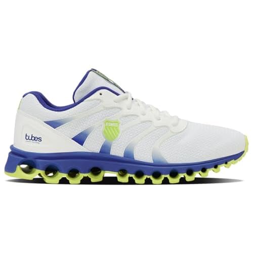 K-Swiss Men's Tubes 200 Training Shoe 7 Bright White/Surf the Web/Sharpe Green