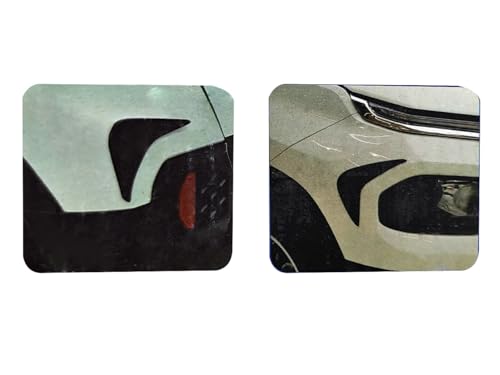Image of TATA Punch Car Bumper Protector Guard Black Set of 4(Black,TATA Punch /Unbreakable Material) Before Use Clean Surface with Soap