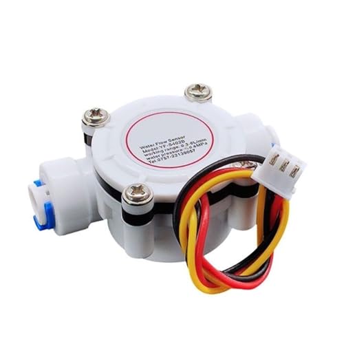 庭のホース散水メーター 流量計水流センサー 取り付け簡単 G1/4インチ 高速接続インターフェース 0.5-6L/分