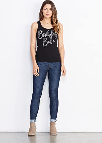 Birthday Shirts for Women Bedazzled - Real Rhinestone Tank Tops - Womens Birthday Party Supplies4