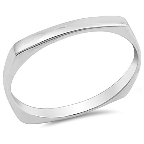 Sac Silver Square Dome Ring Cover