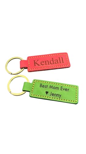 Christmas Group Accessory Custom Leather Keyring Personalized Name Logo Emblem