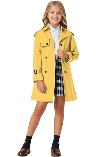 Image of Cromoncent Kids Rain Jacket, Raincoats Lightweight Waterproof Trench Coat for Boys Girls