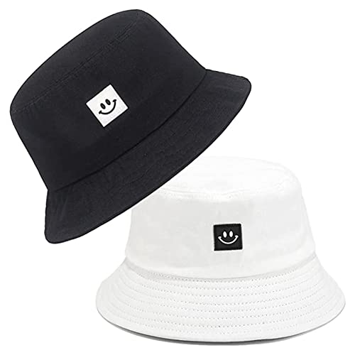 FLOTRUTE 2 Stück Fischerhüte Bucket Hat Unisex Sonnenhut Baumwolle...