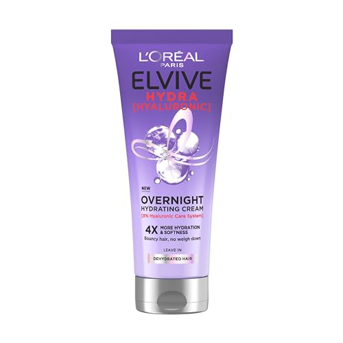L'Oréal Paris Elvive Hydra Hyaluronic Acid Overnight Hydrating Cream for Dry Hair, 200 ml